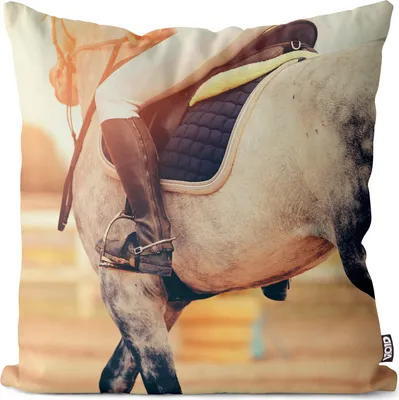 Produktbild von VOID Reiter Pferde Reiten Kissenbezug Kissenhülle Sofakissen Kissen Deko Outdoor-Kissen Dekokissen