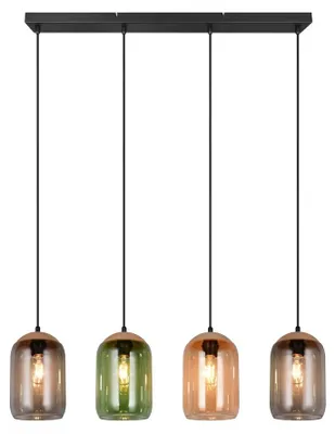 Image de Luminaires TRIO Suspension CORK BHT 90x150x15 cm multicolore Lampe suspendue Suspension
