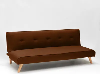 Immagine prodotto di Divano letto a 2 posti in tessuto per il soggiorno Design Larimar - Marrone