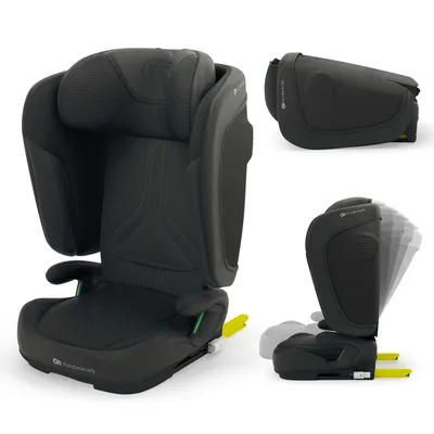 Productafbeelding van Kinderkraft UNITY 2 kinderzitje, 15–36 kg, i-Size, in hoogte verstelbaar, met ISOFIX en veiligheidsgordels, zijwaartse impactbescherming, bekerhouder, zwart