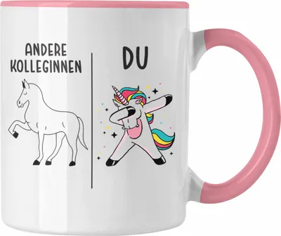 Produktbild von Trendation - Beste Kollegin Tasse Geschenk Spruch Lustig Lieblingskollegin Geburtstag (Rosa)