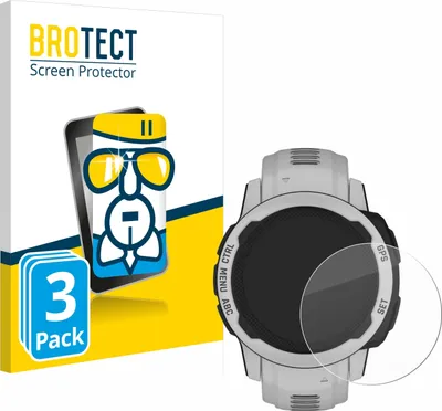 Produktbild von 3x BROTECT Schutzglas für Garmin Instinct 2S Solar (40 mm) Schutzfolie Panzer Folie Glas Display Schutz klar