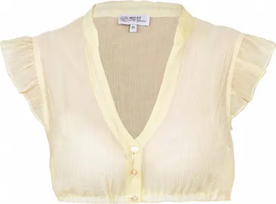 Produktbild von Dirndlbluse Waldbrunn Flügelarm zitrone 34