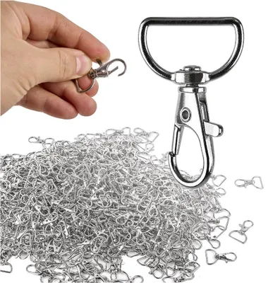 Produktbild von Karabinerhaken für Schlüssel, Handtaschenriemen und Schlüsselanhänger – Metallfisch, 20 mm, Set à 500 Stück