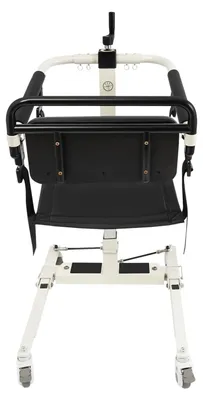 Produktbild von Manueller Patientenlift - Transferstuhl - 120 kg Tragkraft - Höhen- und Breitenverstellbar - 2 Sitzkissen - Universalbremsräder für Bett, Toilette, Auto, Pflege zu Hause