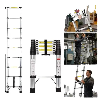 Obrázok produktu pre Teleskopický rebrík, kompaktná konštrukcia, nosnosť 150 kg, 2,6 m