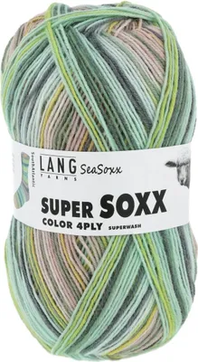 Produktbild von Lang Yarns - Super Soxx Color 4-fach 0417 grün grau gelb