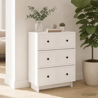 Immagine prodotto di vidaXL Comodino bianco lucido 66 x 34,5 x 90 cm