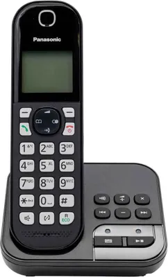 Produktbild von Panasonic KX-TGC460GB, DECT-Telefon, Kabelloses Mobilteil, Freisprecheinrichtung, 120 Eintragungen, Anrufer-Identifikation, Schwarz