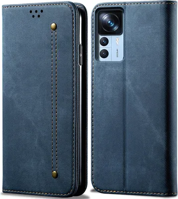 Produktbild von Xiaomi 12T Hülle, Leder Brieftasche Flip Bookstyle Schutzhülle mit Standfunktion für Xiaomi 12T / 12TPro / Redmi K50 Ultra Blau