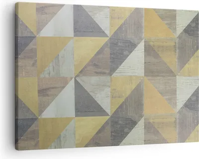 Produktbild von Bild auf Leinwand - Leinwandbild - Einteilig - Abstraktion Geometrisch Dreiecke - 70x50cm - Wand Bild - Wanddeko - Wandbilder - Leinwanddruck - Bilder - Wanddekoration - Leinwand bilder - AA70x50-4884