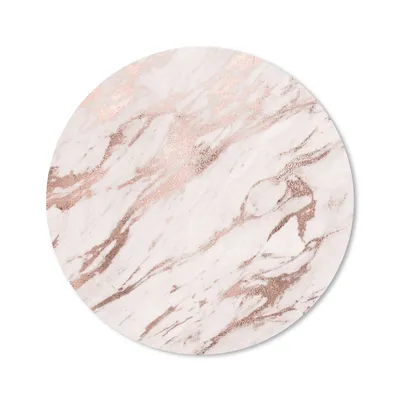 Produktbild von MuchoWow® Mauspad Mousepad Marmor - Weiß - Rosa 30x30 cm - Mousepads - Maus Mat - Pad - Mausunterlage - Tischunterlage - Schreibtischmatten