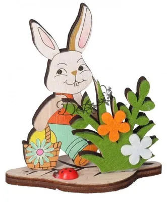 Produktbild von Osterhase, kleiner Hase, Holzdekoration, Figur