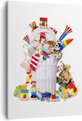 Produktbild von Bild auf Leinwand - Leinwandbild - Einteilig - Spielzeug Kinder Spaß Freunde - 50x70cm - Wand Bild - Wanddeko - Wandbilder - Leinwanddruck - Wanddekoration - Leinwand bilder - Wandbild - PA50x70-3197