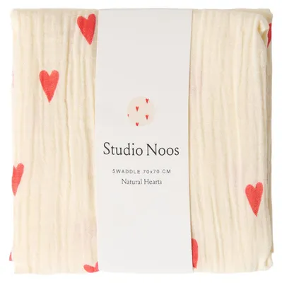 Produktbild von Studio Noos Natural Hearts Swaddle 70x70 cm