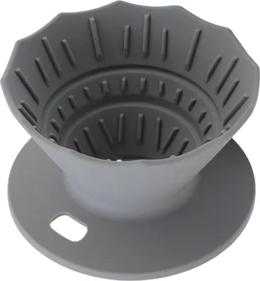 Produktbild von Kaffeefilter aus lebensmittelechtem Silikon, faltbar, tragbar, für Handbrühkaffee, Grau