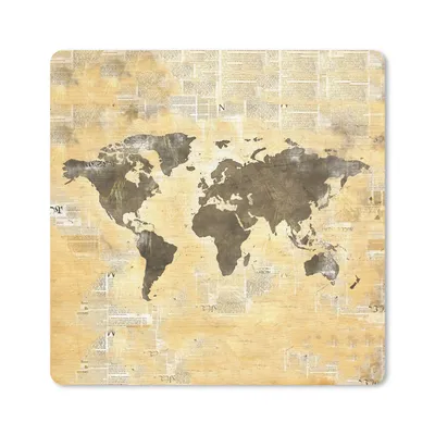 Produktbild von MuchoWow® Mauspad Mousepad Weltkarte - Aquarell - Vintage 30x30 cm - Mousepads - Maus Mat - Pad - Mausunterlage - Gaming
