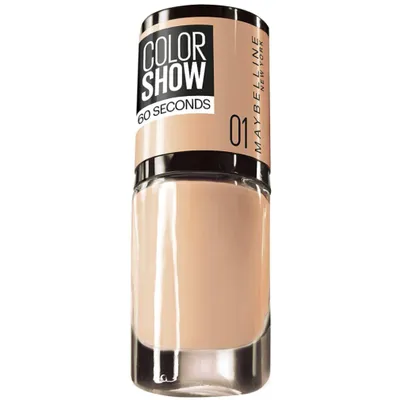 Zdjęcie produktu dla Maybelline, Color Show 60 Seconds, Nail Polish, Nr. 1, Go Bare, 7 ml