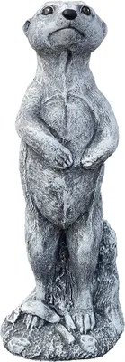 Produktbild von stoneandstyle Steinfigur Gartenfigur Erdmännchen stehend Steinguss frostfest wetterfest winterfest