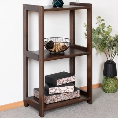 Produktbild von Regal Kiefer massiv Vollholz Walnussfarben Junco 57D - 86 x 50 x 30 cm (H x B x T)