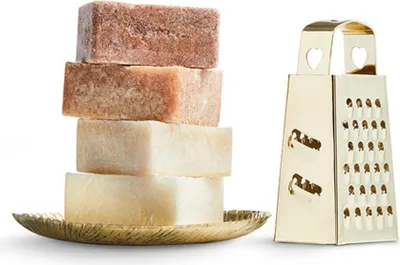 Produktbild von Mini Reibe für Duftsteine Amber Duftwürfel Vierkantreibe Gold