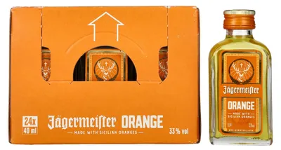 Produktbild von Jägermeister Kräuterlikör Orange sizilianische Orangen 24x0,04l