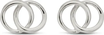 Produktbild von New Bling 9NBG-0435 Witgouden Oorknopjes Cirkels - 7,2x5,3mm - 14 Karaat - Witgoud