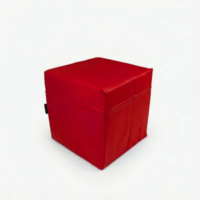 Produktbild von Sitzwürfel Kunstleder 40x40x40 cm Rot