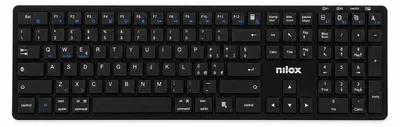 Produktbild von Nilox, Kabellose Tastatur mit 110 Tasten, Bluetooth 5.2 und 2,4 GHz, Schwarz