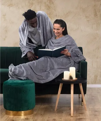 Produktbild von Kuscheldecke mit Ärmeln Microfaser Fleecedecke Kuscheldecke Mint