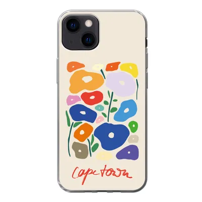 Produktbild von MuchoWow® Handyhülle Schutzhülle Hülle für iPhone 13 Blume - Abstrakt - Südafrika Silikon Softcase Handy Hülle - Karteninhaber