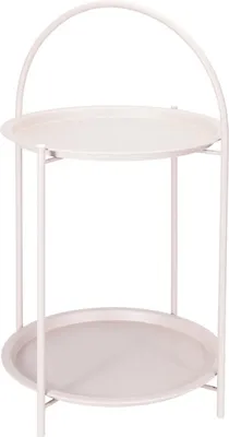 Image de Table pliante en métal 66 cm crème