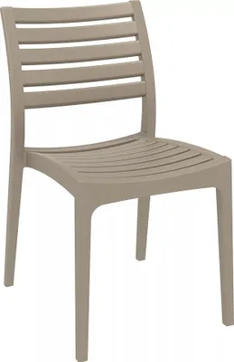 Produktbild von In And OutdoorMatch Klassischer Stuhl Streifen Kavon - Mit Rückenlehne - Wohnzimmer oder Messe - Braun - Sitzhöhe 45cm