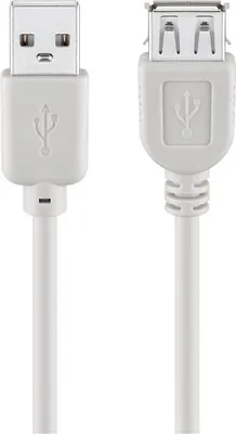 Immagine prodotto di goobay - USB-Verlängerungskabel - USB (W) bis USB (M) - 1.8 m - Grau