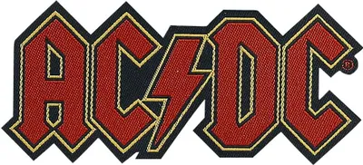 Produktbild von AC/DC Patch Logo Cut-Out rot/schwarz Standard