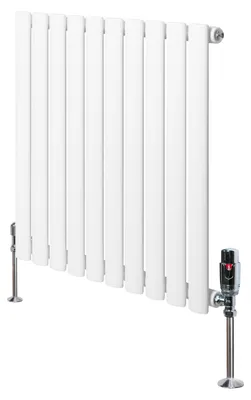 Imagen del producto de Radiadores de panel con válvulas termostáticas de cromo – 600 mm x 600 mm – Blanco