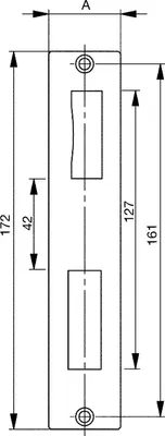 Produktbild von AMF Schließblech 147NIPS für Kastenstärke 40 mm, 172 x 36 x 3 mm, Edelstahl