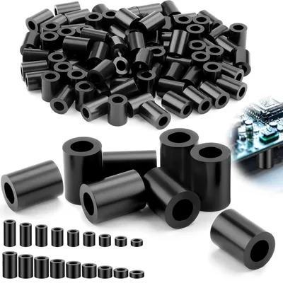 Productafbeelding van Afstandshulzen Kunststof - Kunststof Ringetjes - Printplaten Monteren - ABS Materiaal - M6 x 11 mm - Zwart