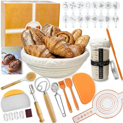 Zdjęcie produktu dla Omgoods - Zestaw startowy do pieczenia chleba na zakwasie, 13 elementów