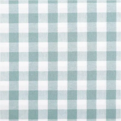 Produktbild von Baumwollstoff Meterware Popeline Yarn Dyed garngefärbt Vichy Karos altgrün weiß 144cm mint kariert