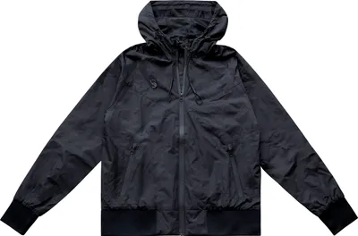 Produktbild von Stark Soul® Herren Windbreaker Jacke mit Wabenmuster, Kapuze, Reißverschluss-Taschen, Innentasche, Mesh Innenfutter, Farbe: Schwarz, Gr: XL