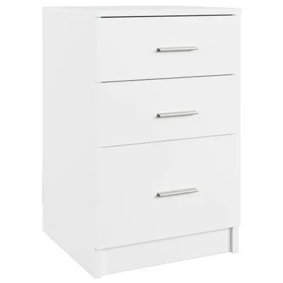 Produktbild von "2026 Aktion"Nachttisch für Schlafzimmer - elegantes Design - Nachtkommode - Weiß 40x40x63cm Holzwerkstoff - Nachttische & -schränke NeuMöbel176697