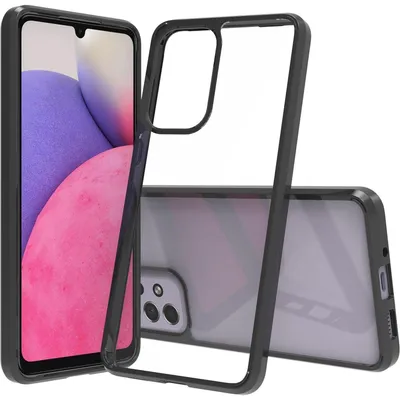 Produktbild von Mobigear Crystal Schutzhülle für Samsung Galaxy A33 – Hartschalenhülle, Rückseite – Transparent / Schwarz