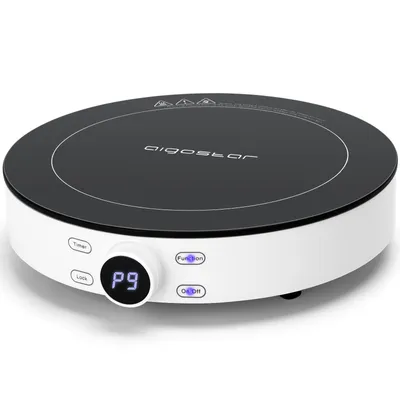 Produktbild von Aigostar Induktionskochplatte, einzel induktionskochfeld, kochfeld tragbar Glaskeramik mit Digitalanzeige Herdplatte Induktions kochplatte, Sensor Touch Button Steuerung, Timer, 2000Watt