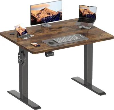 Image de Bureau électrique réglable - Bureau assis-debout - Table d'ordinateur - Bureau de travail - Bureau avec fonction mémoire