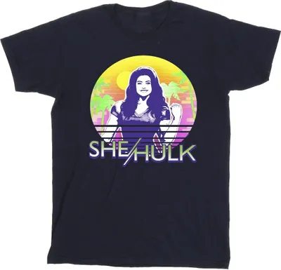 Produktbild von Marvel - "She-Hulk: Attorney At Law Sunset Smile" T-Shirt für Herren BI45247 (XL) (Marineblau)