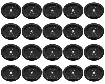 20 Gummi-Kabeldurchführungen 40 mm Bohrloch schwarz
