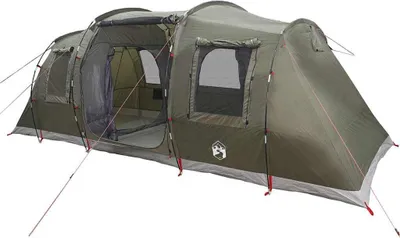 Immagine prodotto di vidaXL Tenda a tunnel 4 persone verde oliva impermeabile