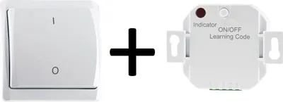 Produktbild von ChiliTec 23250 Funk Starter-Set No.2 "Pilota Casa" Wandschalter + UP Empfänger, 433,92Mhz