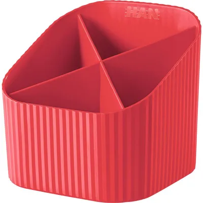 Produktbild von HAN Stifteköcher Re-X-LOOP 4 Fächer rot